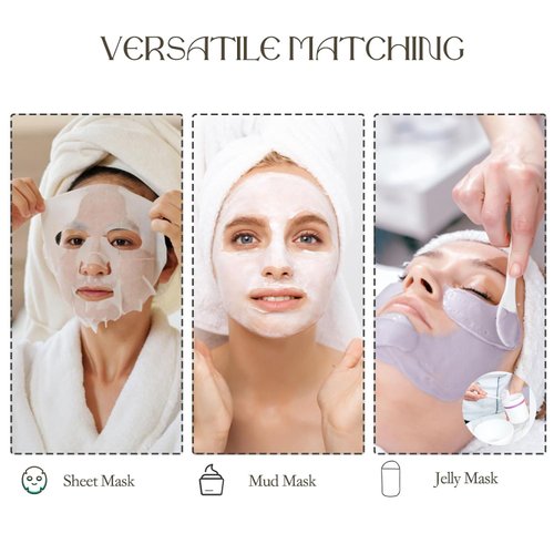 Ideal Swan 4 Pack Reusable Silicon Anti Mask - Wrinkle Silicone Face Mask Holder for Sheet Masks, Moisturizing Facial Mask Cover, Prevent Evaporation, Beauty Face Tool