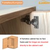 Luokim 2pcs Frameless Cabinet Door Concealed Hinges,Soft-Close,European Inset,Nickel Plated