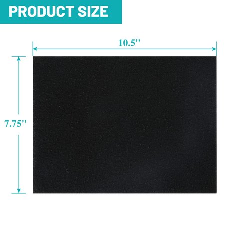 6 PCS Charcoal Filter Sheet Compatible with Broan-NuTone BP58 Non-Duct for 43000 Series Range Hood, 7.75" x 10.5" Charcoal Filter for Range Hood, Carbon Cloth Filter for Absorbing Fumes and Grease