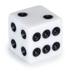 Classic White Game Dice for Playing Board Games and Card Games, 5-pack Set - 16mm Regular Pipped Six-Sided Dice by Brybelly