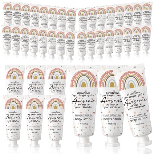 Yaryang 24 Pcs Boho Rainbow Thank You Body Lotion Gifts Inspirational Gifts for Women Employee Appreciation Gifts Christmas Gifts for Coworkers Travel Size Body Cream Moisturizing Body Lotion