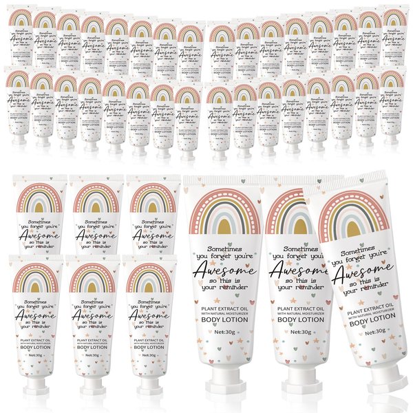 Yaryang 24 Pcs Boho Rainbow Thank You Body Lotion Gifts Inspirational Gifts for Women Employee Appreciation Gifts Christmas Gifts for Coworkers Travel Size Body Cream Moisturizing Body Lotion