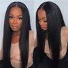 UNICE 12A Silk Yaki Straight Human Hair Weave 3 Bundles Unprocessed Virgin Real Human Hair Weft Sew in Human Hair Extensions for Women 10 12 14inch