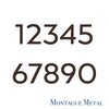 Montague Metal Products MHN-06-F-BK1-4 Solid Aluminum Modern Floating Address House Numbers, 6", Powder Coated Black