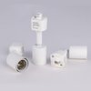 mirrea H Type Track Lighting Head to E26 Medium Screw Base Adapter Light Direction Adjustable Pack of 3 (White)