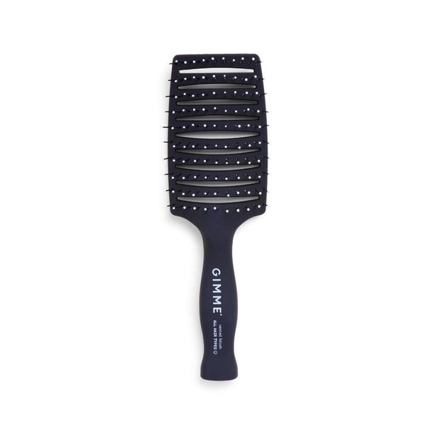 Gimme Beauty - Vented Hair Brush - Damage-Free Detangling Hair Brush with Ergonomic Handle, Hair Static Control & Heat Resistant Nylon Bristles - Wet and Dry Hair Brush for Quick Drying + Styling