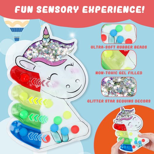 Color Sorting Toys for Toddlers 1-3, Squishy Sensory Fidget Toys, Fine Motor Skills Toys for Girls, Unicorn Color Matching Toys Preschool Learning Activities Montessori Valentines Day Gifts for Kids