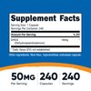 Nutricost DHEA 50mg, 240 Capsules - Gluten Free, Soy Free, Non-GMO, Supplement
