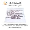 I.C.E. Halter ID Wraps Around a Flat or Rope Halter and Provides Your Emergency Contact Info to First Responder. Ideal for Everyday Use as well as for Natural Disaster Preparation (Large)