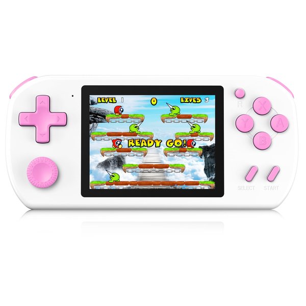 Great Boy Handheld Games for Kids with 218 Retro Video Game 3.0'' Color Screen Rechargeable Arcade Gaming Player,Birthday Xmas Gift (White)
