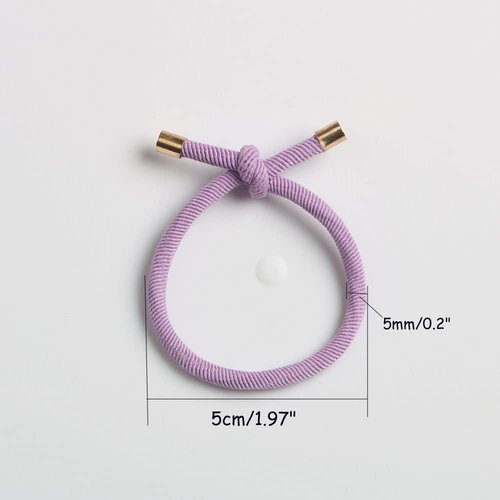 Elastic Hair Ties Elastics,Stretchy Rubber Bands,Pack of 12,Women Elastic Knotted Hair Rope Ponytail Holders for Women Girls(Light Purple)