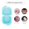 Dental Mouthguard Container Orthodontic Retainer Case with Vent Holes, Denture Holder Box Clear Aligner Case Slim for Household|Travel|Office - Bluish - Light & Easy to Carry