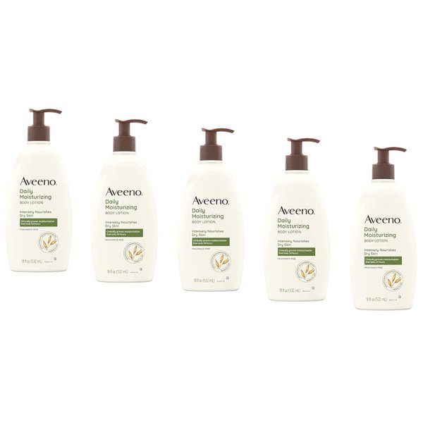 Aveeno Daily Moisturizing Lotion 18 oz (Pack of 5)