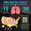 Radon Detector, Real-time Monitoring of Indoor Radon Concentration,Portable Digital Display,Easy Operation,US Version-Pci/L,Portable Radon Meter,Accurate Radon Monitor