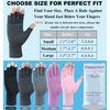 Happymart 2 Pairs Arthritis Gloves for Women for Pain, Compression Gloves for Carpal Tunnel Relief, Rheumatoid Osteoarthritis, Fingerless Gloves for Women and Men, Typing (Grey, Medium)