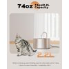AOOGITF Cat Water Fountain, 304 Stainless Steel Pet Water Fountain, 24/7 Keep The Water Fresh, 74oz Capacity, Ultra-Quiet, No Sputter, Compact, Easy Cleaning, Suit for Pets
