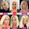 Blonde Bob Wig Human Hair 613 Lace Front Wig Human Hair 200% Density 13x4 HD Lace Frontal Wigs Human Hair Pre Plucked With Baby Hair Glueless Short Straight Bob Wigs for Women (14 inch, 613 bob wig)