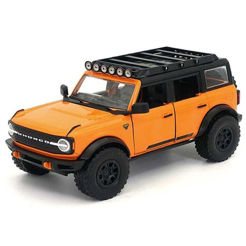 2021 Bronco Orange with Black Stripes and Roof Rack Just Trucks Series 1/24 Diecast Model Car by Jada 34289