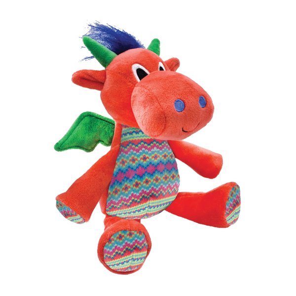 Huxley & Kent for Dogs | Fireball Dragon (Small) | Christmas Holiday Dog Toy with Squeaker | Funny Dog Toy Gift | Fun, Durable, and Safe | H&K Squeaky Dog