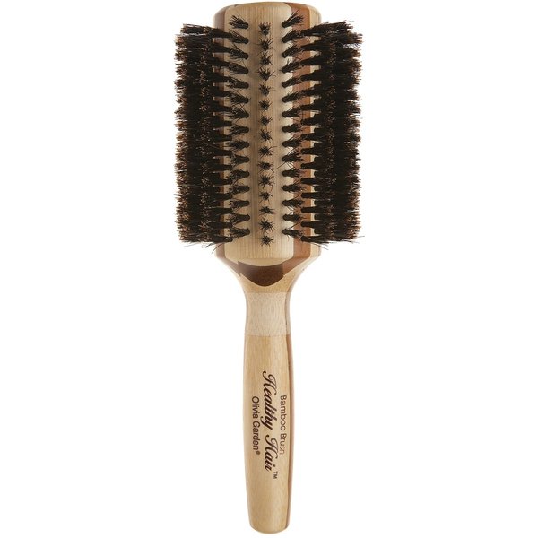 Olivia Garden Healthy Hair Eco-Friendly Bamboo 100% Boar Round Hair Brush HH-B50 (3 1/4")