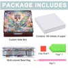 JZHYOAN Reusable Portable Diamond Note Storage Box, 4.33x4.33x1.1 Inch Diamond Art Painting Wooden Message Paper Storage Note Box Suitable for Office, Study -Butterfly Fairy