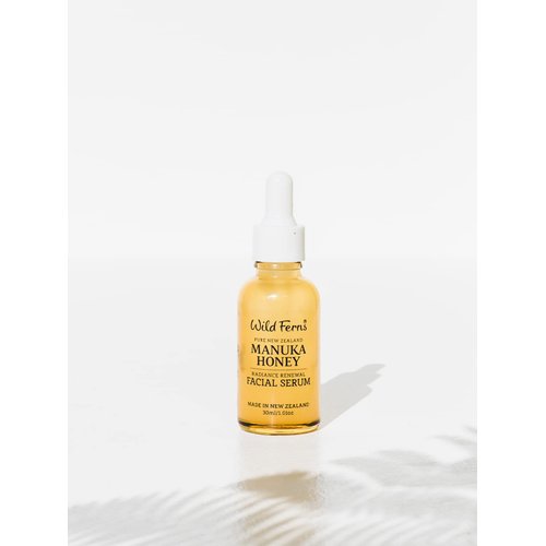 Wild Ferns Manuka Honey Radiance Renewal Facial Serum, 96% Natural, 30 milliliters