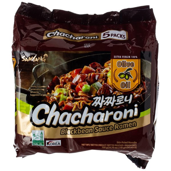 Samyang Korean Hit Instant Noodle - Chacharoni Chinese Soybean Paste Ramen 5 Packs