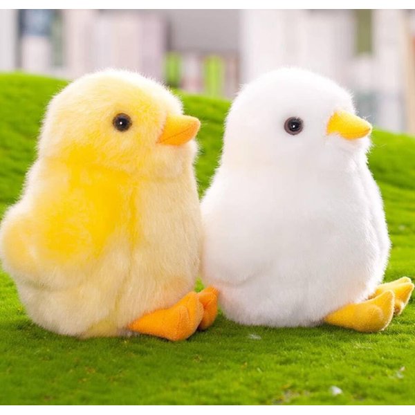 6 Inch Small Yellow Chick Plush Toys Chicken Stuffed Toys (Yellow + White)