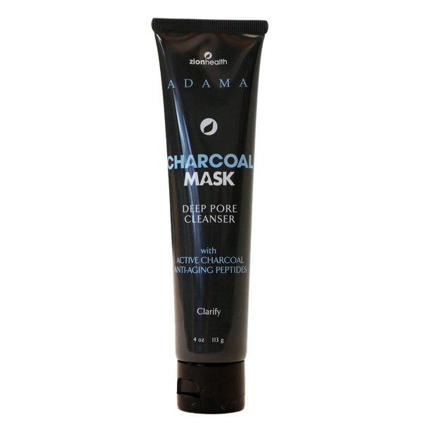 Zion Health Adama Charcoal Deep Pore Face Cleanser Face Mask, 4 Oz