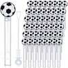 Silipull 48 Pcs 4.2'' Soccer Bubble Wand for Kids, Mini Bubble Wands Bubbles for Soccer Party Favors, Football Birthday Goodie Bags Filler, Bubble Blowing Toys for Sports Team Prizes Gifts