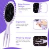 Curl Defining Hair Brush, Wet Hair Brush for Women and Men, Detangler Hairbrush for Wet & Dry Hair, Styling Brush for Curly Hair, Shaping and Defining Curls for Long/Wavy/Damaged Hair, Purple