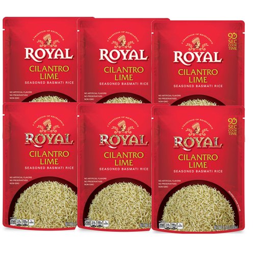 Royal - Cilantro Lime Seasoned Basmati Rice (Pack of Six)
