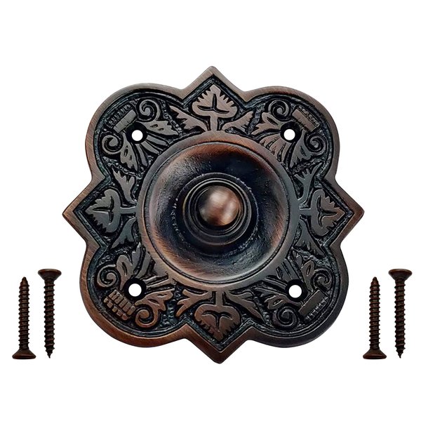 Akatva Door Bell Button – Bell Push Button – Doorbell Chime Wired - Doorbell Button Wired – Door Bell Ringer Button – Doorbell Button Replacement – Wired Doorbell Button - Oil Rubbed Bronze Finish