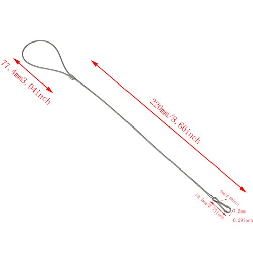 DGBRSM 2pcs Stainless Steel Adjustable Gate Latch Cable Pull Gate Latch Pull Gate Latch String Fence Gate Pull Lock Latch Gate Opener for Metal Wooden Fences Garden Backyard Door, Silver