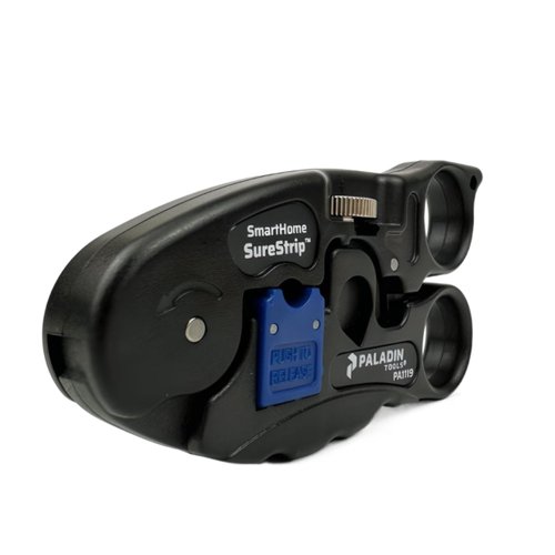 Paladin Tools PA1119 UTP/COAX Cable Stripper & Cutter - RG6, RG6 Quad, RG59 Coax, CAT5, CAT5E, CAT6, UTP/STP (2023 Model)