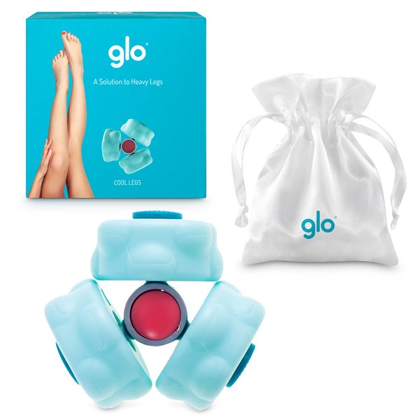 Cryotherapy Cool Legs Massage Roller with Cooling Gel | for Relief of Aching Legs Caused by Hot Weather, Pregnancy, Long Flights and Standing All Day | Relieve Water Retention | GLO Patented Design