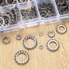 qxayxa 330 Pcs External Tooth Star Lock Washers, Stainless Steel External Starlock Washers Assortment Set, Tooth Locking Ring Washers Kit - M2.5 M3 M4 M5 M6 M8 M10 M12