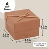 Juvale 6 Pack Small Gift Boxes with Lids and Velvet Pillow for Jewelry, Presents, Bracelets, Necklaces (3.5 x 3.5 in)