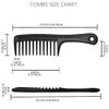 xnicx 3pcs Wide Tooth Comb Set,Detangling Hair Comb for Curly,Wet,Thick Hair,Hair Brush Shower Comb Detangler Hair Wide Comb with Care Handgrip Comb Styling Comb for Women,Men Black