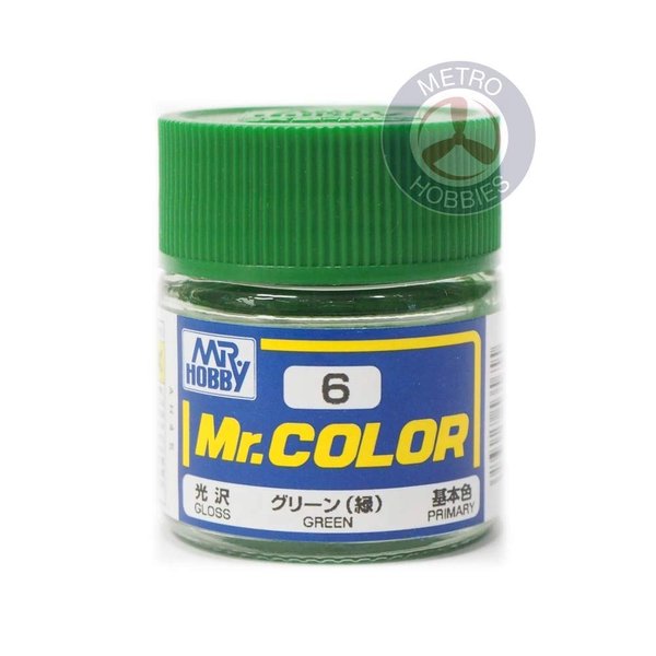 C6 Gloss Green 10ml Bottle, GSI Mr. Color