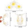 Amariver 4PCS Flower Hair Claw Clips for Women Middle Flower Hair Clips Non-slip Glitter Claw Clips Flower Hair Clip for Thick Thin Hair Strong Hold Hair Claws Hair Accessories for Women Girls