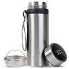 Aqua Gauge Stainless Steel Thermal Bottle, 600 mL, Digital Temperature Display, 4 Colors (Silver)