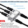 NEWCARE Digital 4-Way Coaxial Cable Splitter 5-2400MHz, RG6 and RG59 Compatible，4 Port Coax Splitter for Satellite, Cable TV, Antenna System, High Speed Internet and MoCA Network
