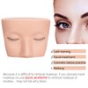 HURRISE Makeup Mannequin Head with 3 Layer Lashes,Soft Silicone Training Mannequin Face Practice Make Up Eyelash Extensions, and Wide Use Lash Extension Practice (White Skin)