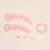 KXAMELIE Solid Color Square Press on Toenails Short,Glossy Fake Toenails Press on Nails Acrylic Toe Nails,Reusable Baby Pink Toenails Fake Toe Nails Natural in 24 PCS,Seamless Fit Toe Nails Glue on