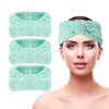 JINS-Hung Facial Spa Headband for Makeup and Washing Face Microfiber Elastic Head Wrap Comfort to Skincare Shower Mask Thick Hair Band for Women & Girls 3-PACK