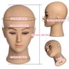 Newshair Bald Mannequin Head with Eyelash Female Wig Head Professional Cosmetology for Wig Making and Display Hat Helmet Glasses or Masks Display Head Model with Free T-Pins