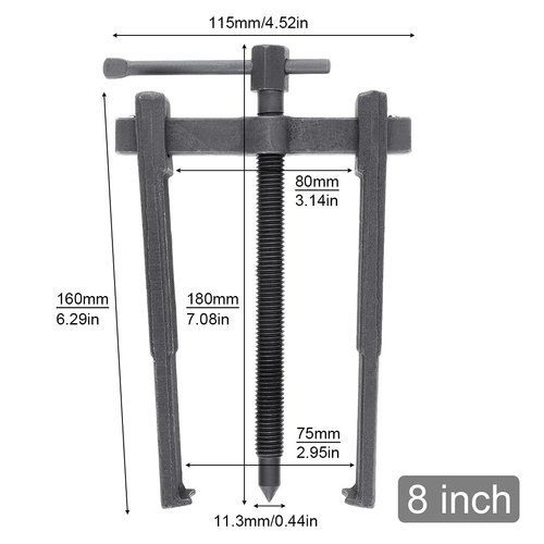 OriGlam Two Jaws Bearing Puller/Remover, Adjustable Two Jaw Puller Tool, Bearing Puller Tool, Carbon Steel Pump Pulley Remover