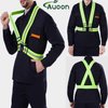 AUOON Reflective Running Vest,Safety Reflective Vest with Adjustable Strap for Running,Cycling, Motorcycle and Walking,Fits over Outdoor Clothing,Breathable Waterproof Lightweight (2 Pack)