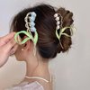 Orchid Hair Clamps, Lily of The Valley Flower Hair Clips,Flower Metal Hairpin, Lily Flower Jaw Clamp Hair Styling Hair Accessories for Thick Thin Hair, Women Beauty and Personal Care